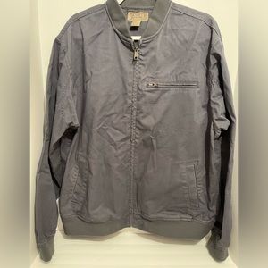 Duluth Trading Co Full zip Bomber jacket Men’s Size L Slate